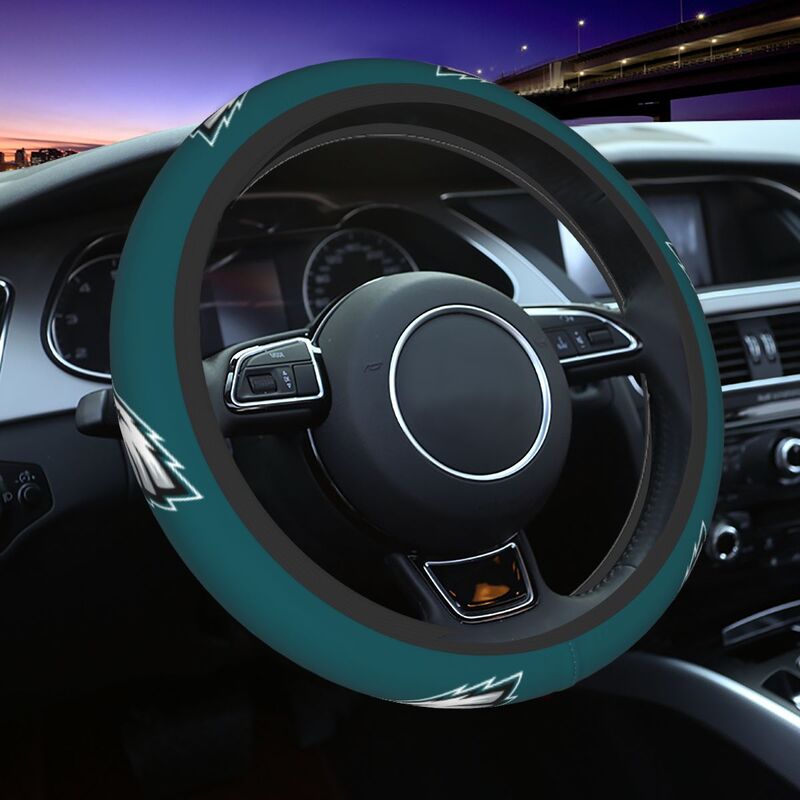 Philadelphia Eagles 3 Printed breathable elastic steering wheel anti slip cover
