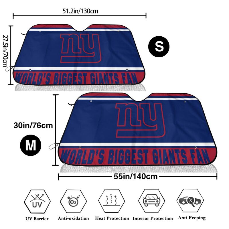 New York Giants Printing is suitable for car front windshield sunshades Car windshield sunshades