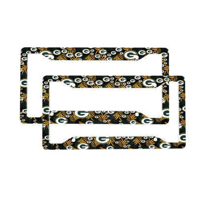 Green Bay Packers Print Car license plate frame four hole license plate holder (one pair)