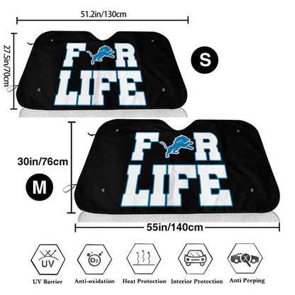 Detroit Lions Printed car windshield sunshade (multi size)  front windshield sunshade