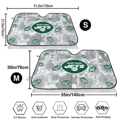 New York Jets Printed multi size car front windshield sunshade car windshield sunshade