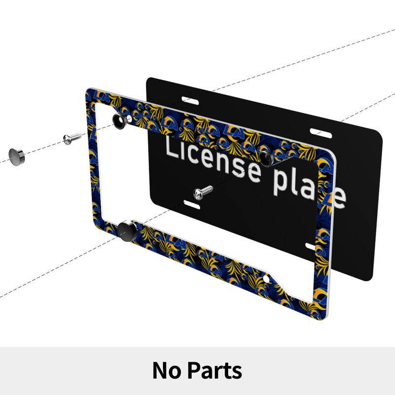 Los Angeles Rams Print Car license plate frame four hole license plate holder (one pair)