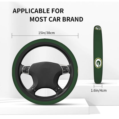 Green Bay Packers Printed breathable elastic steering wheel anti slip cover
