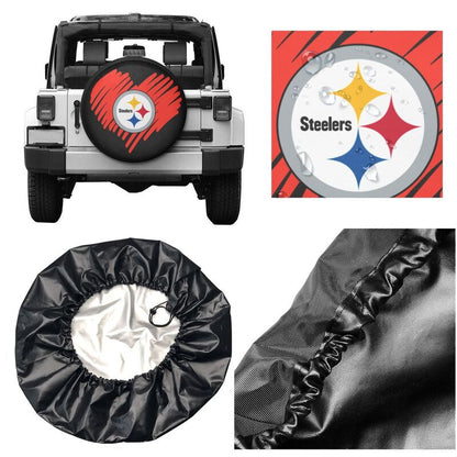 Pittsburgh Steelers 5 car dustproof sunscreen tyre protective cover Tyre protective cover