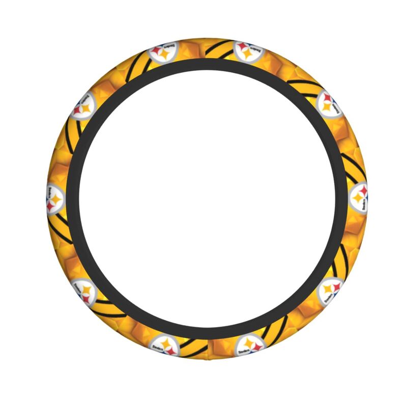 Pittsburgh Steelers Printed car protective cover elastic steering wheel cover