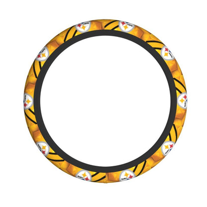 Pittsburgh Steelers Printed car protective cover elastic steering wheel cover