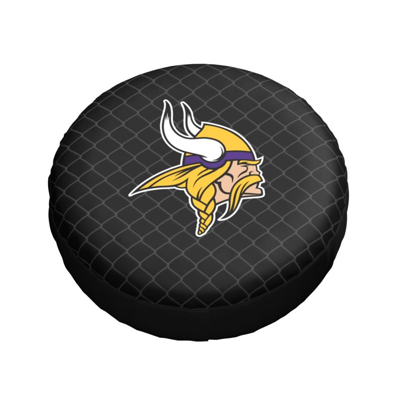 Minnesota VikingsGrid background car tire waterproof dustproof protective cover