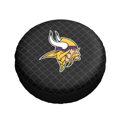 Minnesota VikingsGrid background car tire waterproof dustproof protective cover