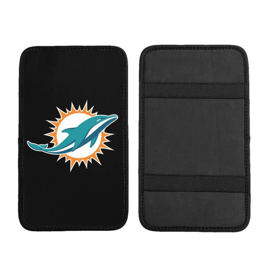 Miami Dolphins1 Printed car center armrest box pad anti slip pad