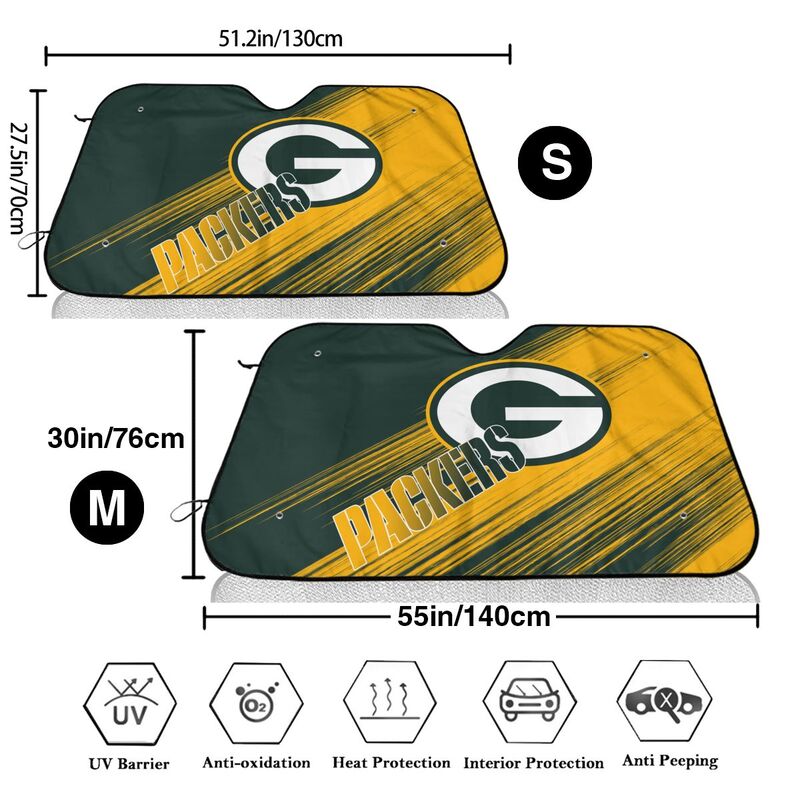 Green Bay Packers Print car windshield sunshade panel car windshield sunshade cover multiple sizes