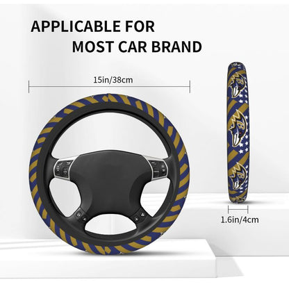 Baltimore Ravens 2 Printed breathable elastic steering wheel cover