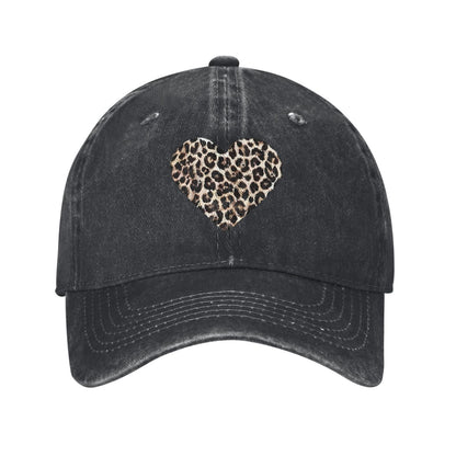 Leopard Print Love Printed unisex baseball cap adjustable cap outdoor sun hats trucker hat