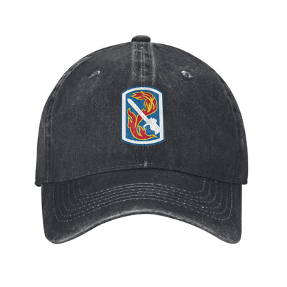 US Army 198th Infantry Brigade Printed unisex baseball cap adjustable cap outdoor sun hats trucker hat