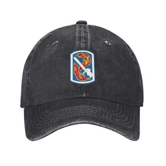 US Army 198th Infantry Brigade Printed unisex baseball cap adjustable cap outdoor sun hats trucker hat