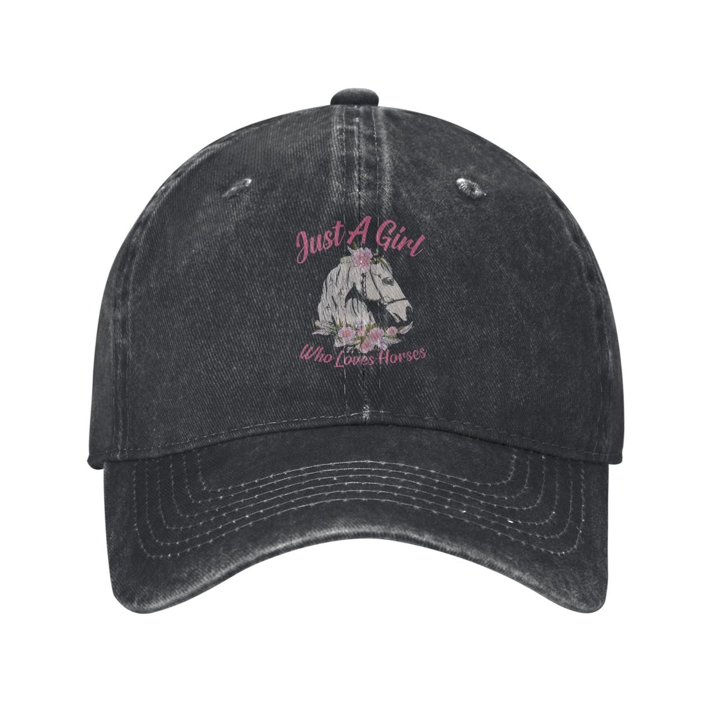 Just A Girl Who Loves Horses Printed unisex baseball cap adjustable cap outdoor sun hats trucker hat