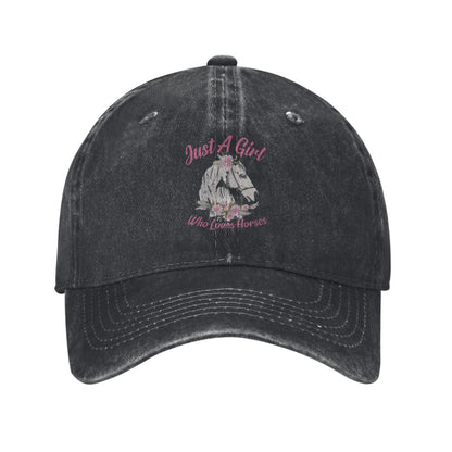 Just A Girl Who Loves Horses Printed unisex baseball cap adjustable cap outdoor sun hats trucker hat