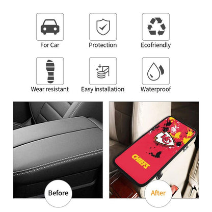 Car armrest box pad Kansas City Chiefs Printed central armrest box cushion protective pad