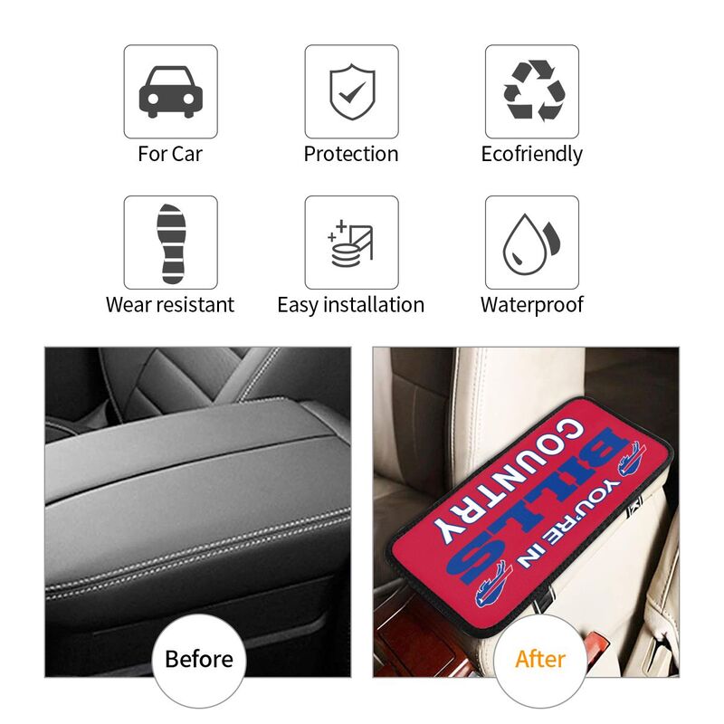 Buffalo Bills Printed car armrest box pad elbow support pad