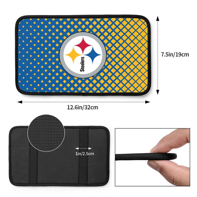 Pittsburgh Steelers Car handrail box cushion Personalized printed car armrest cover