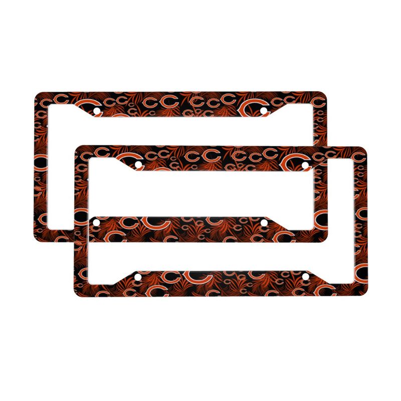 Chicago Bears Print Car license plate frame four hole license plate holder (one pair)