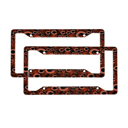 Chicago Bears Print Car license plate frame four hole license plate holder (one pair)