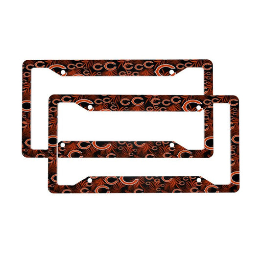 Chicago Bears Print Car license plate frame four hole license plate holder (one pair)