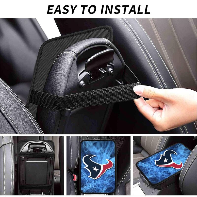 Houston Texans Printed car armrest box pad anti-abrasion pad