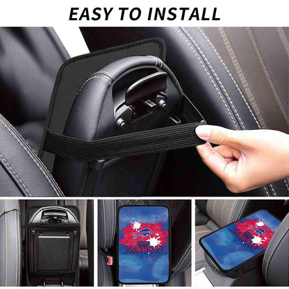 Buffalo Bills print car center console armrest pad Car armrest box protective cover