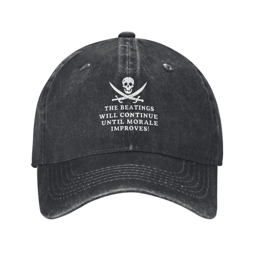 Beatings Will Continue Until Morale Improves Printed unisex baseball cap adjustable cap outdoor sun hats trucker hat