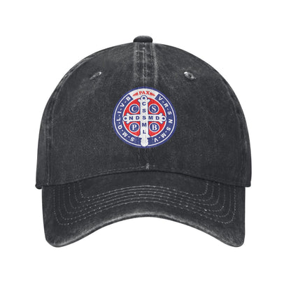 Saint Benedict Medal Printed unisex baseball cap adjustable cap outdoor sun hats trucker hat