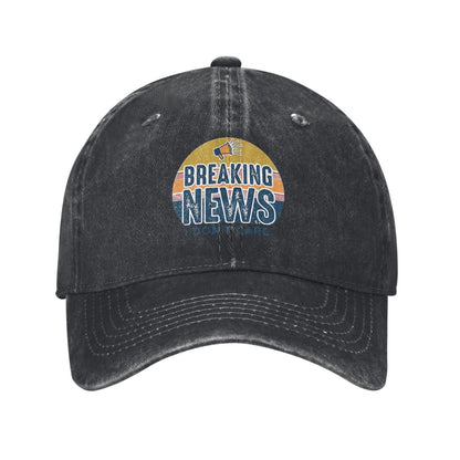 Breaking News I Don't Care Printed unisex baseball cap adjustable cap outdoor sun hats trucker hat
