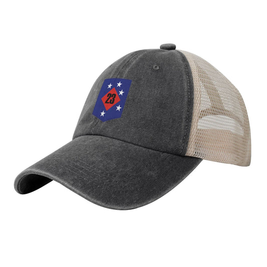 USMC-23rd Marine Regiment Printed unisex baseball cap adjustable grid baseball cap veteran gift