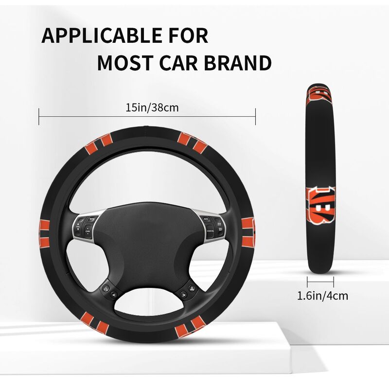 Cincinnati Bengals 2 Printed breathable elastic steering wheel cover