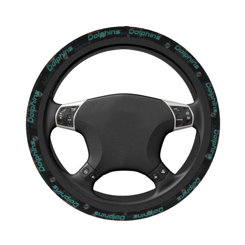 Miami Dolphins Printed breathable elastic steering wheel protective cover