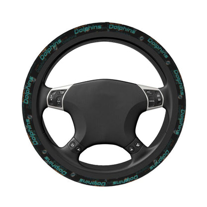 Miami Dolphins Printed breathable elastic steering wheel protective cover