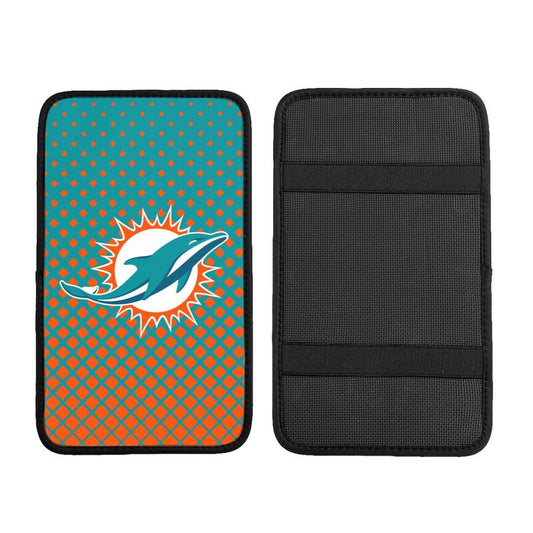Miami Dolphins Car handrail box cushion Personalized printed car armrest cover