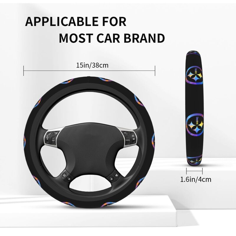 Pittsburgh Steelers 2 Printed elastic steering wheel cover anti slip breathable