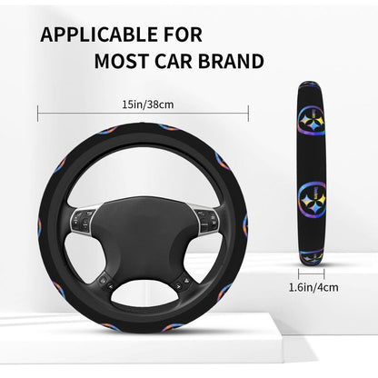 Pittsburgh Steelers 2 Printed elastic steering wheel cover anti slip breathable