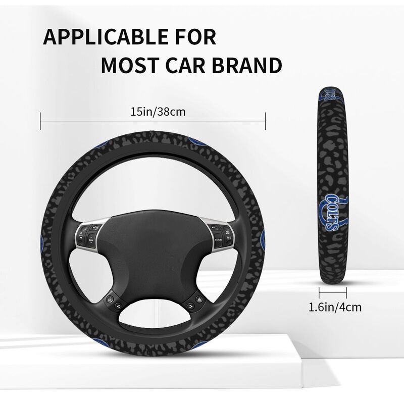 Indianapolis Colts Printed elastic steering wheel cover car steering wheel protective cover