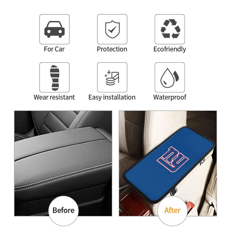 New York Giants Printed car armrest box pad elbow protection pad