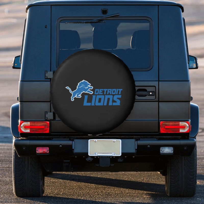 Detroit Lions 3 Car tire protective cover waterproof and dustproof tire cover