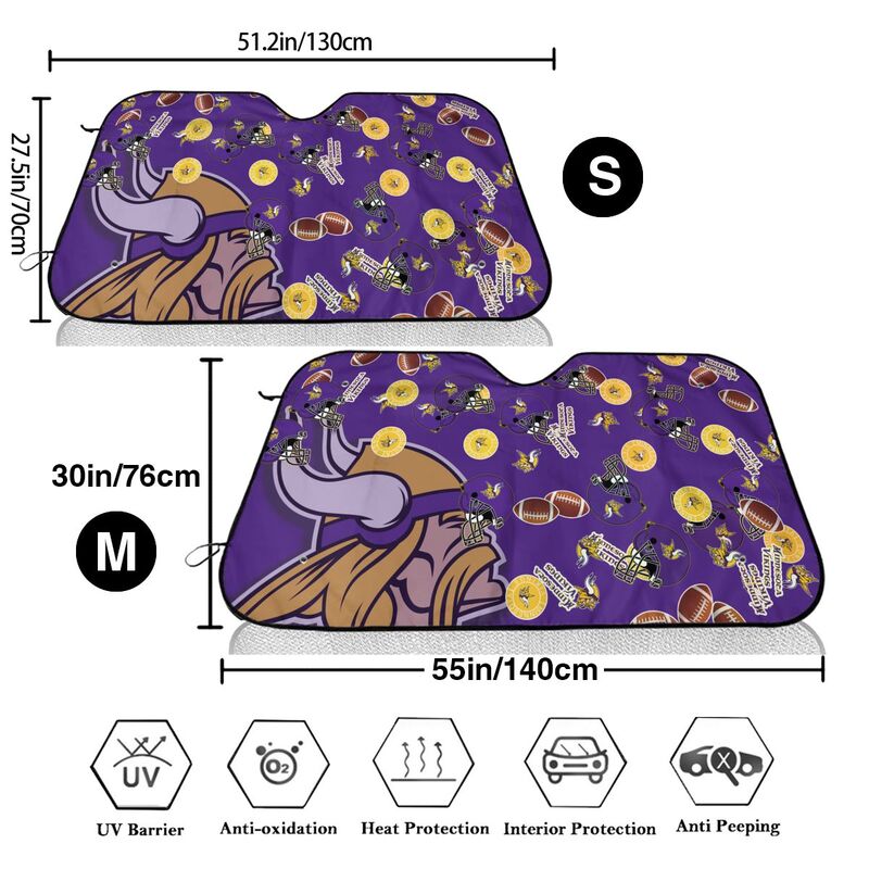 Minnesota Vikings Print multiple sizes car windshield sunshade panel car windshield sunshade cover