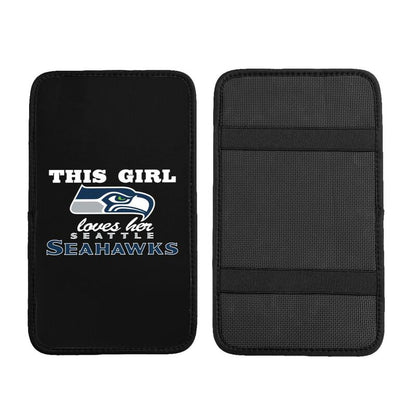 Seattle Seahawks Printing car center console pad car armrest protective cover