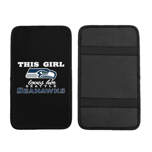 Seattle Seahawks Printing car center console pad car armrest protective cover