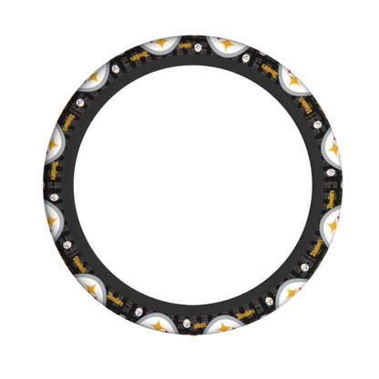 Pittsburgh Steelers Printed elastic steering wheel cover breathable protective cover