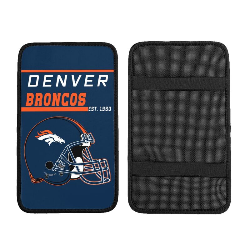 Denver Broncos Print car armrest box cushion armrest protective cover