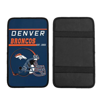 Denver Broncos Print car armrest box cushion armrest protective cover