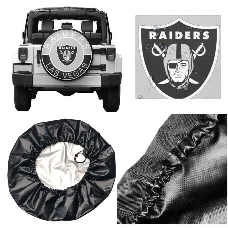 Las Vegas Raiders Printed tire protection cover car spare tire dust protection cover