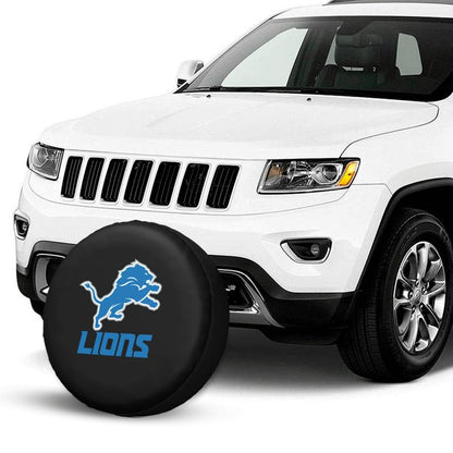 Detroit Lions 3 Car tire protective cover waterproof and dustproof tire cover