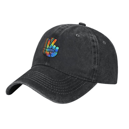 Peace Sign Hand Printed unisex baseball cap adjustable cap outdoor sun hats trucker hat